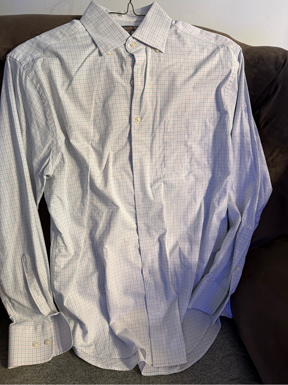 Peter Millar Dress Shirt Medium Men’s Plaid